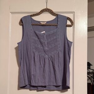 Lucky Brand Light Blue Sleeveless Blouse